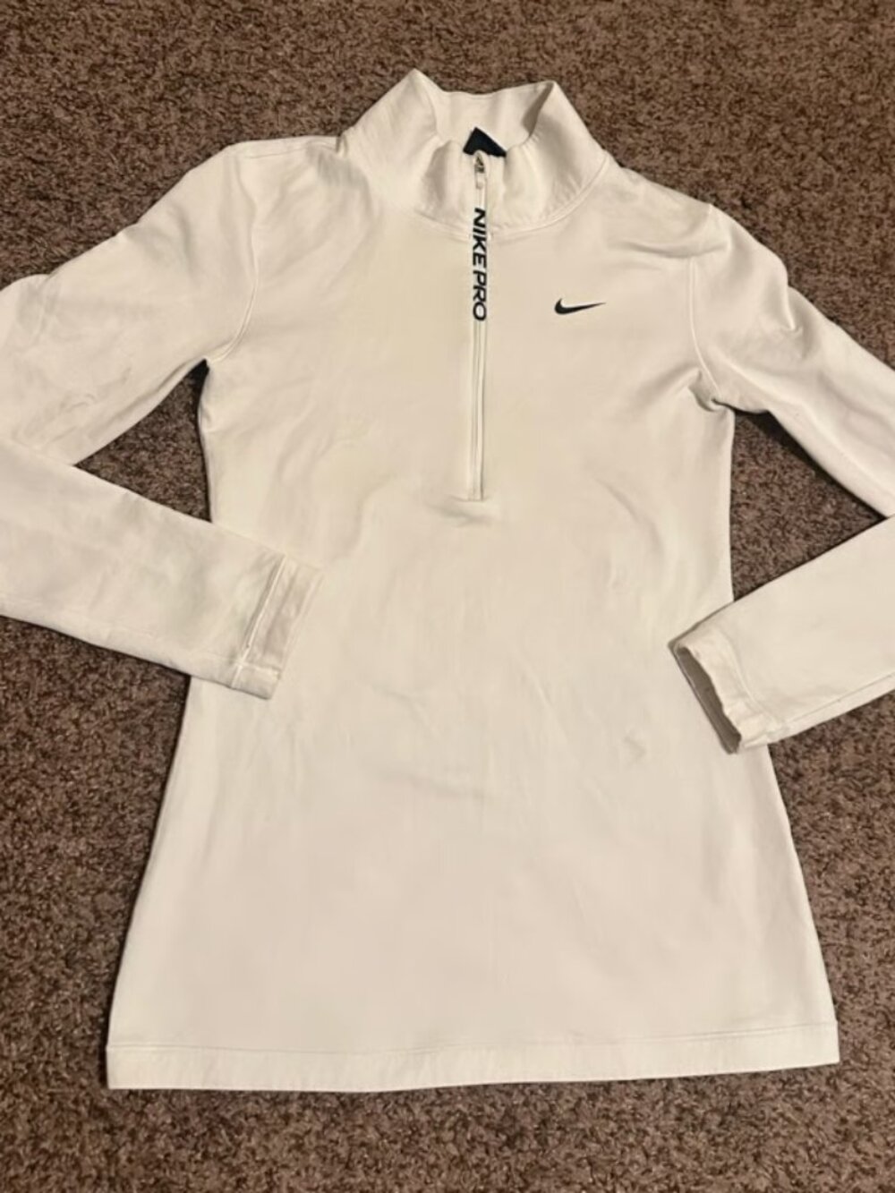 Nike Pro Athletic Long Sleeve 1/4 Zip Up pullover Size XS